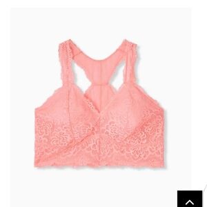 🆕VIVID CORAL LACE BRALETTE
